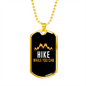Camper Necklace Hike While You Can Necklace Stainless Steel or 18k Gold Dog Tag 24" Chain-Express Your Love Gifts