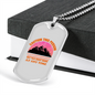 Camper Necklace Hiking Any Time Necklace Stainless Steel or 18k Gold Dog Tag 24" Chain-Express Your Love Gifts