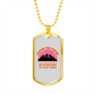 Camper Necklace Hiking Any Time Necklace Stainless Steel or 18k Gold Dog Tag 24" Chain-Express Your Love Gifts