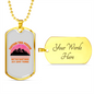 Camper Necklace Hiking Any Time Necklace Stainless Steel or 18k Gold Dog Tag 24" Chain-Express Your Love Gifts