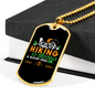 Camper Necklace Hiking Is Always Necklace Stainless Steel or 18k Gold Dog Tag 24" Chain-Express Your Love Gifts