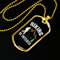 Camper Necklace Hiking Is Intents Necklace Stainless Steel or 18k Gold Dog Tag 24" Chain-Express Your Love Gifts