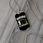 Camper Necklace Hiking Is Intents Necklace Stainless Steel or 18k Gold Dog Tag 24" Chain-Express Your Love Gifts
