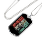Camper Necklace Hiking White Mountain Necklace Stainless Steel or 18k Gold Dog Tag 24" Chain-Express Your Love Gifts