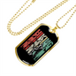 Camper Necklace Hiking White Mountain Necklace Stainless Steel or 18k Gold Dog Tag 24" Chain-Express Your Love Gifts