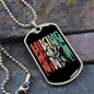 Camper Necklace Hiking White Mountain Necklace Stainless Steel or 18k Gold Dog Tag 24" Chain-Express Your Love Gifts