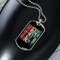 Camper Necklace Hiking White Mountain Necklace Stainless Steel or 18k Gold Dog Tag 24" Chain-Express Your Love Gifts