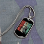 Camper Necklace Hiking White Mountain Necklace Stainless Steel or 18k Gold Dog Tag 24" Chain-Express Your Love Gifts