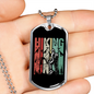 Camper Necklace Hiking White Mountain Necklace Stainless Steel or 18k Gold Dog Tag 24" Chain-Express Your Love Gifts
