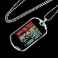 Camper Necklace Hiking White Mountain Necklace Stainless Steel or 18k Gold Dog Tag 24" Chain-Express Your Love Gifts