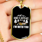 Camper Necklace Home Is Anyplace Necklace Stainless Steel or 18k Gold Dog Tag 24" Chain-Express Your Love Gifts