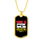Camper Necklace Home is Where We Park Camper Necklace Stainless Steel or 18k Gold Dog Tag 24" Chain-Express Your Love Gifts