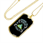 Camper Necklace Home is Where We Park It Necklace Stainless Steel or 18k Gold Dog Tag 24" Chain-Express Your Love Gifts