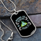 Camper Necklace Home is Where We Park It Necklace Stainless Steel or 18k Gold Dog Tag 24" Chain-Express Your Love Gifts