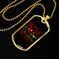 Camper Necklace Home is Where We Park Red Necklace Stainless Steel or 18k Gold Dog Tag 24" Chain-Express Your Love Gifts