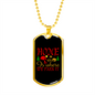 Camper Necklace Home is Where We Park Red Necklace Stainless Steel or 18k Gold Dog Tag 24" Chain-Express Your Love Gifts