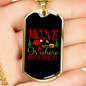 Camper Necklace Home is Where We Park Red Necklace Stainless Steel or 18k Gold Dog Tag 24" Chain-Express Your Love Gifts