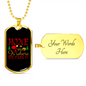 Camper Necklace Home is Where We Park Red Necklace Stainless Steel or 18k Gold Dog Tag 24" Chain-Express Your Love Gifts