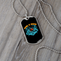 Camper Necklace Home is Where You Park It Blue Necklace Stainless Steel or 18k Gold Dog Tag 24" Chain-Express Your Love Gifts