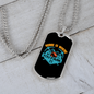 Camper Necklace Home is Where You Park It Blue Necklace Stainless Steel or 18k Gold Dog Tag 24" Chain-Express Your Love Gifts