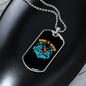 Camper Necklace Home is Where You Park It Blue Necklace Stainless Steel or 18k Gold Dog Tag 24" Chain-Express Your Love Gifts