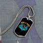 Camper Necklace Home is Where You Park It Blue Necklace Stainless Steel or 18k Gold Dog Tag 24" Chain-Express Your Love Gifts