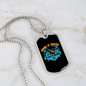Camper Necklace Home is Where You Park It Blue Necklace Stainless Steel or 18k Gold Dog Tag 24" Chain-Express Your Love Gifts
