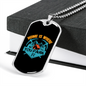 Camper Necklace Home is Where You Park It Blue Necklace Stainless Steel or 18k Gold Dog Tag 24" Chain-Express Your Love Gifts