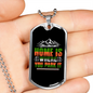 Camper Necklace Home is Where You Park It Mountain Necklace Stainless Steel or 18k Gold Dog Tag 24" Chain-Express Your Love Gifts