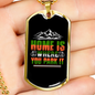 Camper Necklace Home is Where You Park It Mountain Necklace Stainless Steel or 18k Gold Dog Tag 24" Chain-Express Your Love Gifts