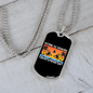 Camper Necklace Home is Where You Park It Orange Necklace Stainless Steel or 18k Gold Dog Tag 24" Chain-Express Your Love Gifts