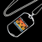 Camper Necklace Home is Where You Park It Orange Necklace Stainless Steel or 18k Gold Dog Tag 24" Chain-Express Your Love Gifts