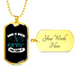 Camper Necklace Home is Where You Park Necklace Stainless Steel or 18k Gold Dog Tag 24" Chain-Express Your Love Gifts