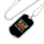 Camper Necklace Home is Where You Park Red Tent Necklace Stainless Steel or 18k Gold Dog Tag 24" Chain-Express Your Love Gifts