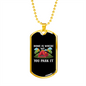 Camper Necklace Home is Where You Park Red Tent Necklace Stainless Steel or 18k Gold Dog Tag 24" Chain-Express Your Love Gifts