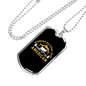 Camper Necklace Home of The American Necklace Stainless Steel or 18k Gold Dog Tag 24" Chain-Express Your Love Gifts