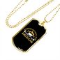 Camper Necklace Home of The American Necklace Stainless Steel or 18k Gold Dog Tag 24" Chain-Express Your Love Gifts
