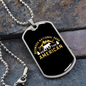 Camper Necklace Home of The American Necklace Stainless Steel or 18k Gold Dog Tag 24" Chain-Express Your Love Gifts