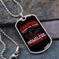 Camper Necklace Homeless Person Camping Necklace Stainless Steel or 18k Gold Dog Tag 24" Chain-Express Your Love Gifts