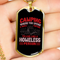 Camper Necklace Homeless Person Camping Necklace Stainless Steel or 18k Gold Dog Tag 24" Chain-Express Your Love Gifts