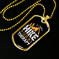 Camper Necklace I'd Be In Therapy Necklace Stainless Steel or 18k Gold Dog Tag 24" Chain-Express Your Love Gifts