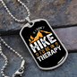 Camper Necklace I'd Be In Therapy Necklace Stainless Steel or 18k Gold Dog Tag 24" Chain-Express Your Love Gifts
