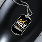 Camper Necklace I'd Be In Therapy Necklace Stainless Steel or 18k Gold Dog Tag 24" Chain-Express Your Love Gifts