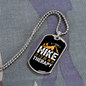 Camper Necklace I'd Be In Therapy Necklace Stainless Steel or 18k Gold Dog Tag 24" Chain-Express Your Love Gifts