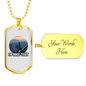 Camper Necklace I'd Hike That Necklace Stainless Steel or 18k Gold Dog Tag 24" Chain-Express Your Love Gifts