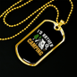 Camper Necklace I'd Rather Camping Necklace Stainless Steel or 18k Gold Dog Tag 24" Chain-Express Your Love Gifts