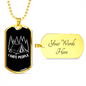 Camper Necklace I Hate People Necklace Stainless Steel or 18k Gold Dog Tag 24" Chain-Express Your Love Gifts