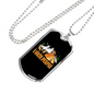 Camper Necklace I Hate People Orange Necklace Stainless Steel or 18k Gold Dog Tag 24" Chain-Express Your Love Gifts