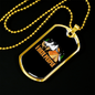 Camper Necklace I Hate People Orange Necklace Stainless Steel or 18k Gold Dog Tag 24" Chain-Express Your Love Gifts