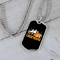 Camper Necklace I Hate People Orange Necklace Stainless Steel or 18k Gold Dog Tag 24" Chain-Express Your Love Gifts